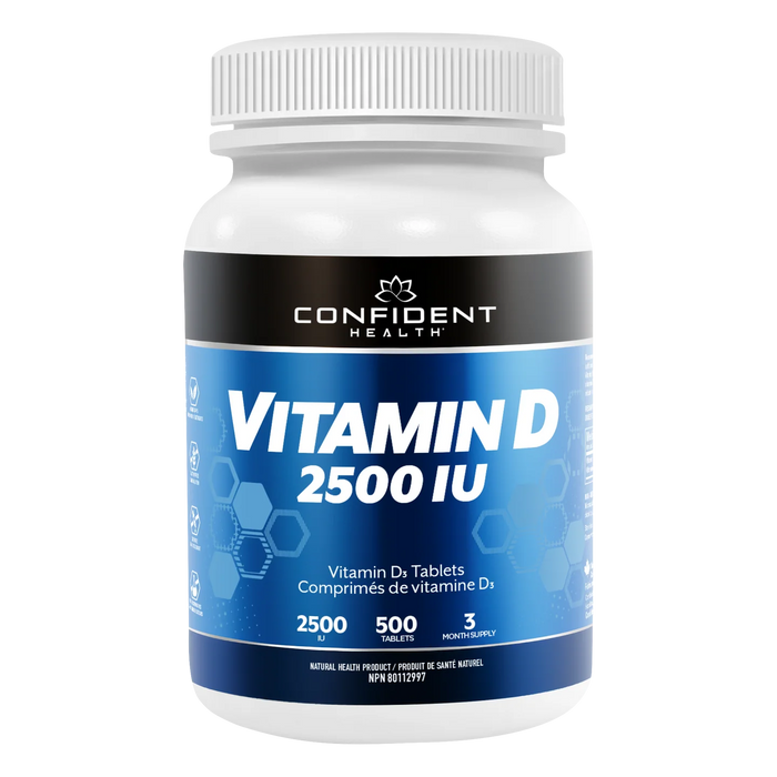 Confident Vitamin D 2500IU 500 Tablets