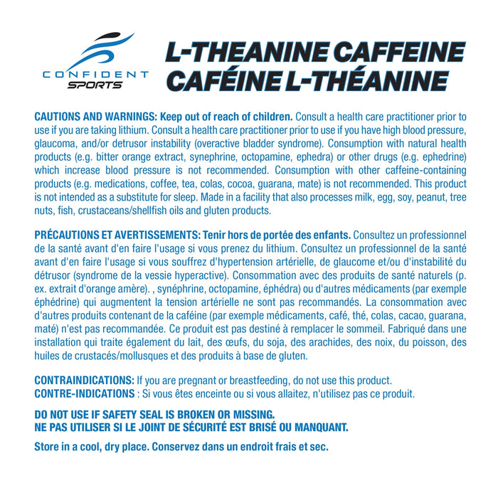 Confident Caffeine + L-Theanine 250 Caps