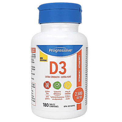 Progressive Vitamin D Extra Stength 2500iu 180 gel