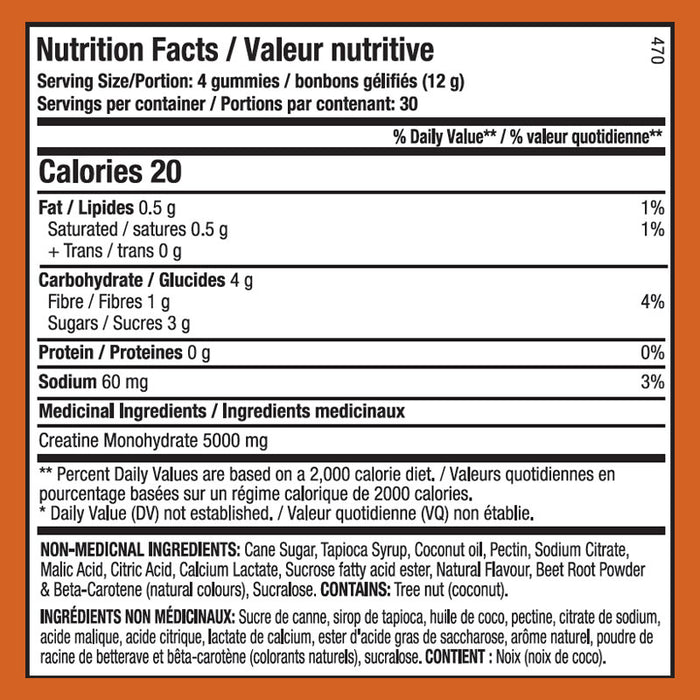 ANS Creatine Gummies 120 Count