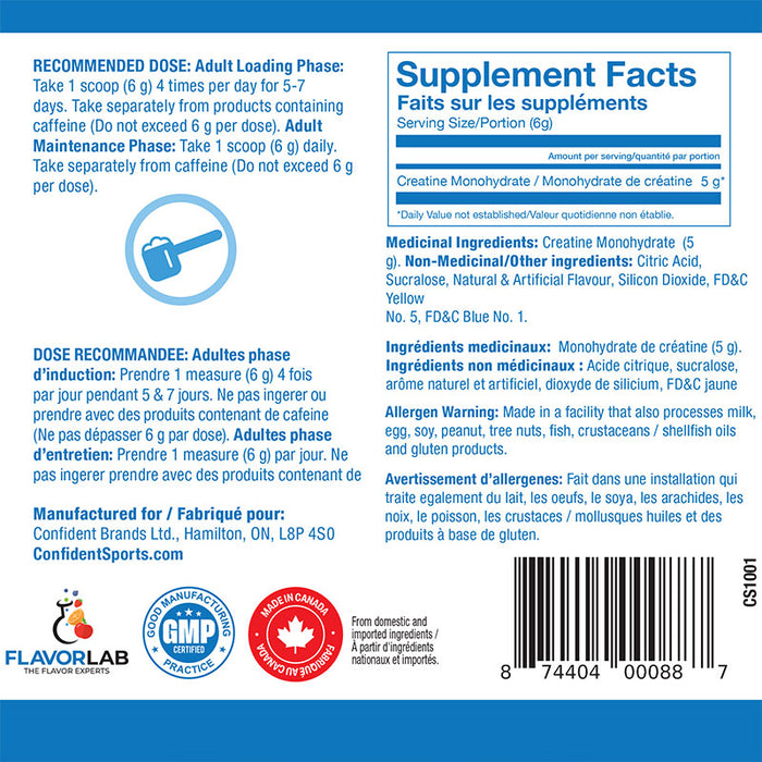 Confident Flavoured Creatine Monohydrate 480g