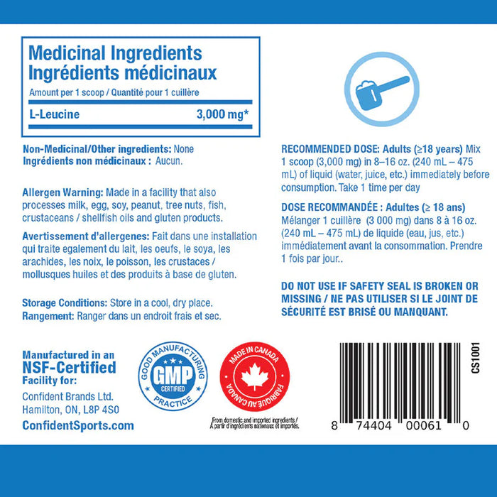 Confident Sports Leucine 450g