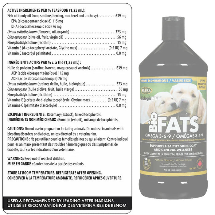 Flora BioFats 946mL Omega 3/6/9