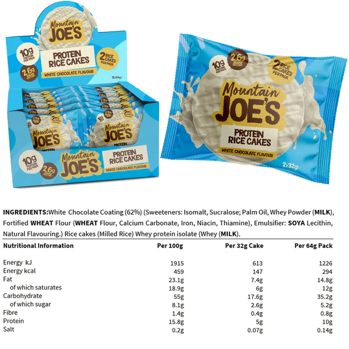 Mountain Joe's Protein Rice Cakes Box of 12