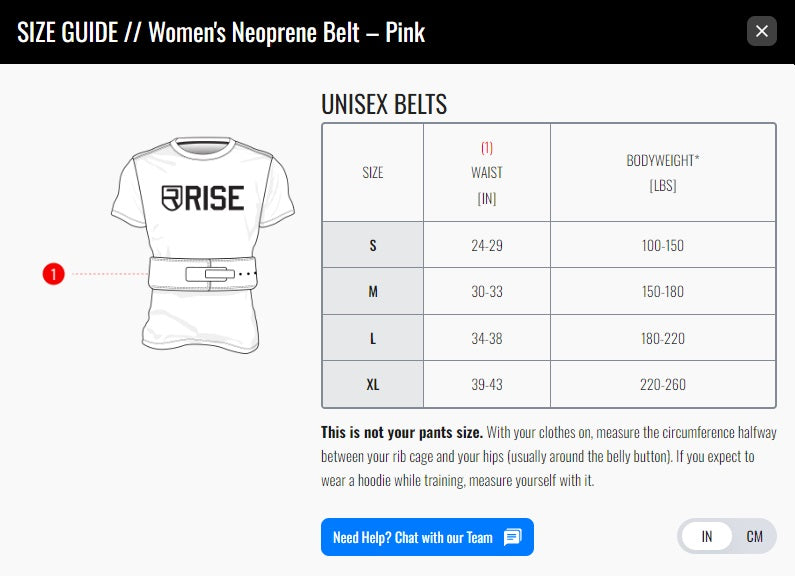 Rise Neoprene Belt Women's