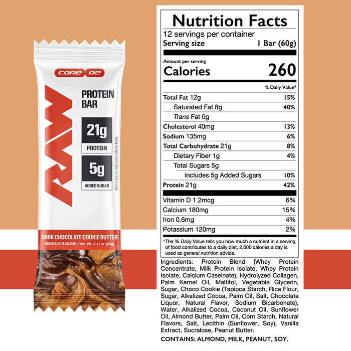 Raw Nutrition Protein Bar Box of 12