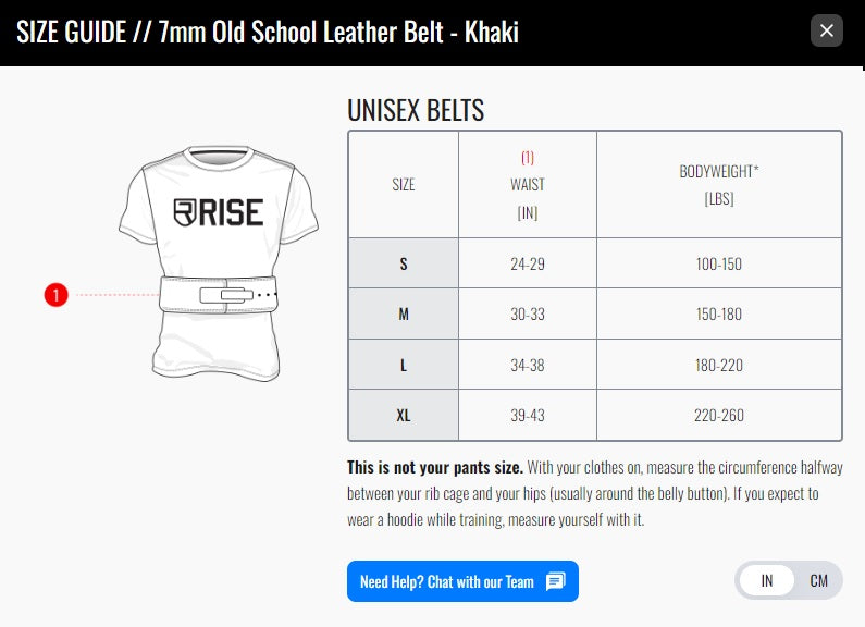 Rise Old School Belt