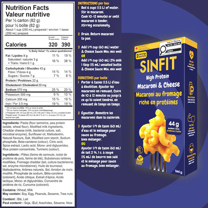 SinFit High Protein Mac and Cheese
