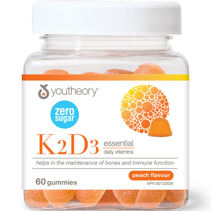 Youtheory K2D3 Gummies 60 count