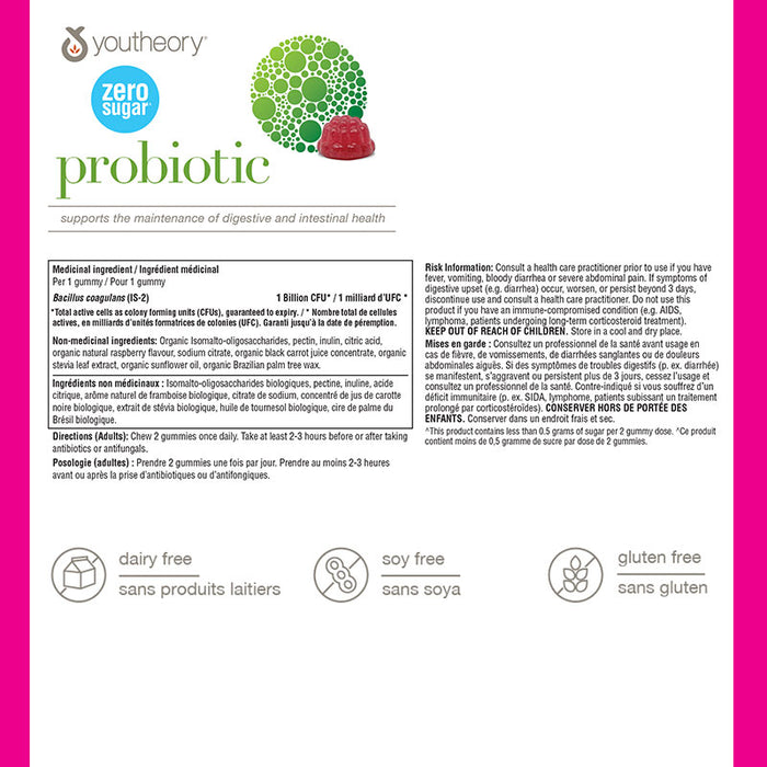 Youtheory Probiotic Gummies 60 count