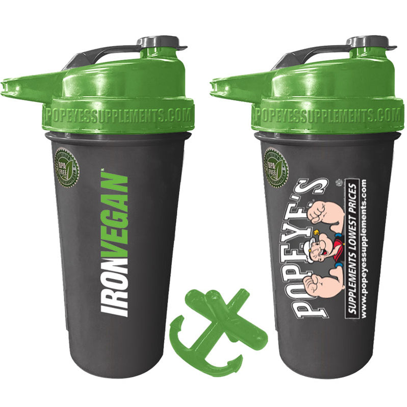 Popeyes Shaker Co Brand Iron Vegan — Popeyes Supplements Saskatoon