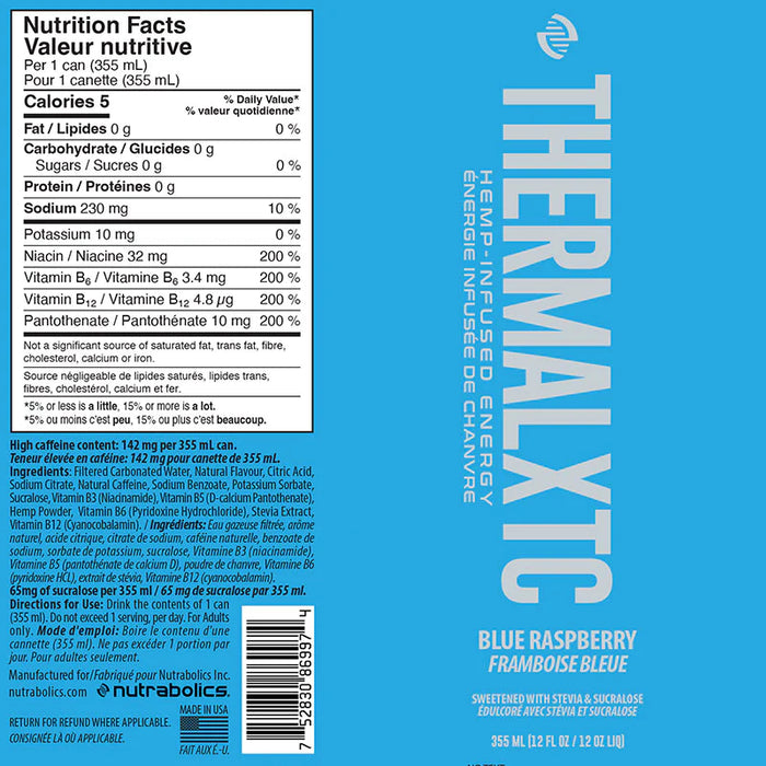 Nutrabolics Thermal XTC Hemp RTD Case of 12
