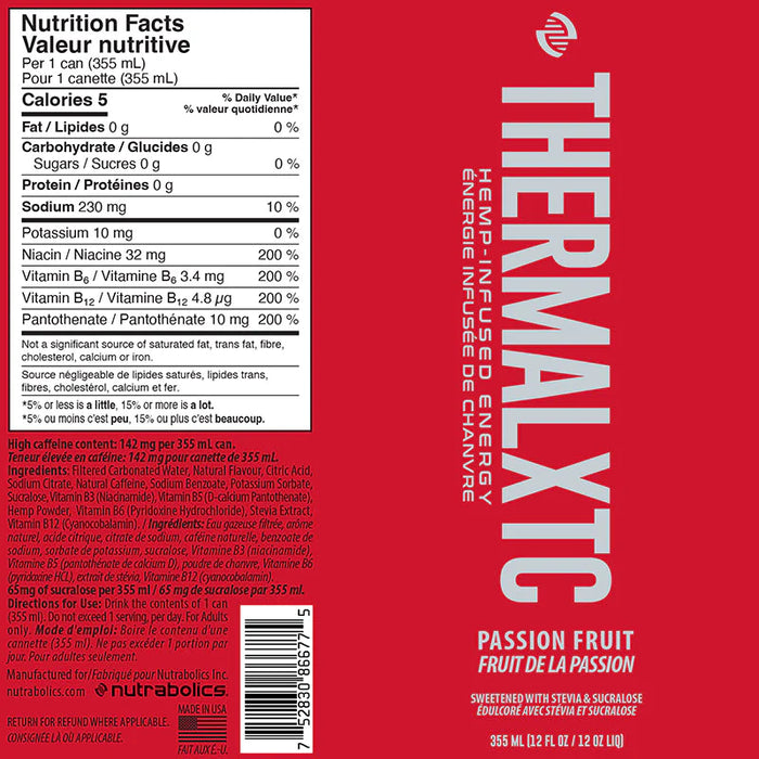 Nutrabolics Thermal XTC Hemp RTD Case of 12